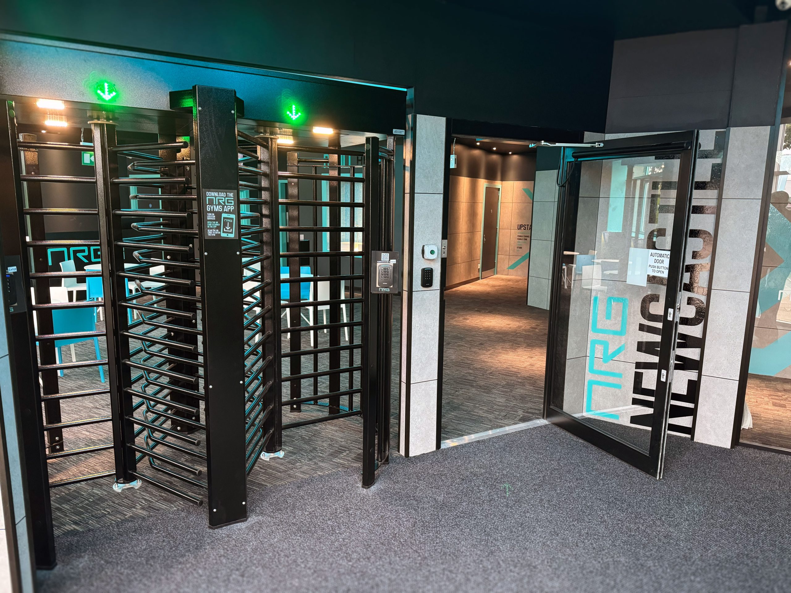 nrg-gym-newcaslte-entrance-stiles-security-access-control nrg-gym-newcaslte-entrance-stiles-security-access-control